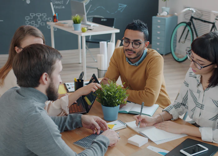 Professional debt collection team meeting in Orlando office